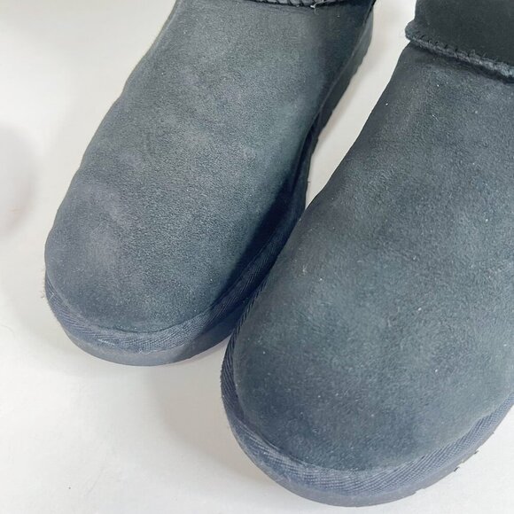 UGG Australia Bailey Button Triplet Tall Black Shearling Winter Boots Size 9 - Picture 8 of 10